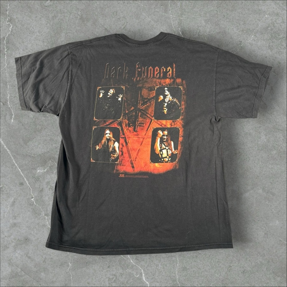 Vintage Dark Funeral Shirt Mens‎ XL Black Metal Y2K 90s Artimonde Band Tee Rare - Picture 10 of 10
